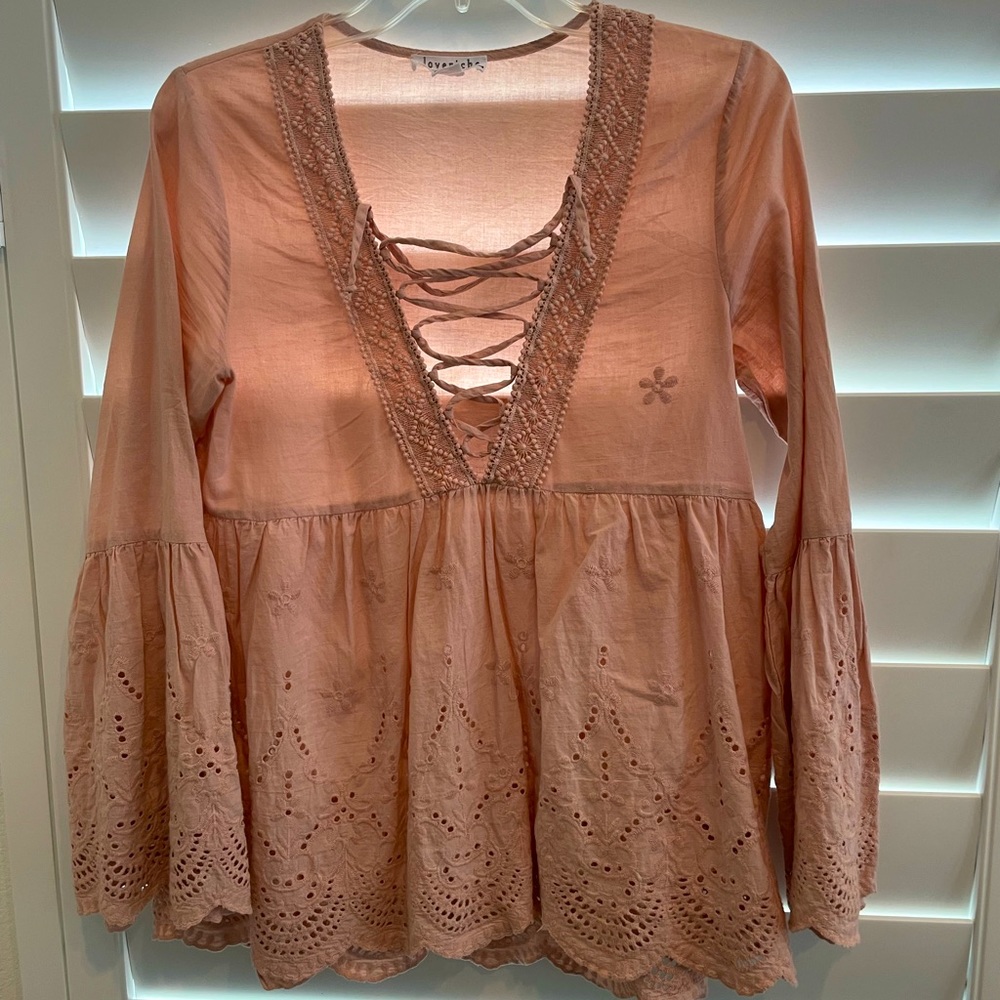 Pink boho top